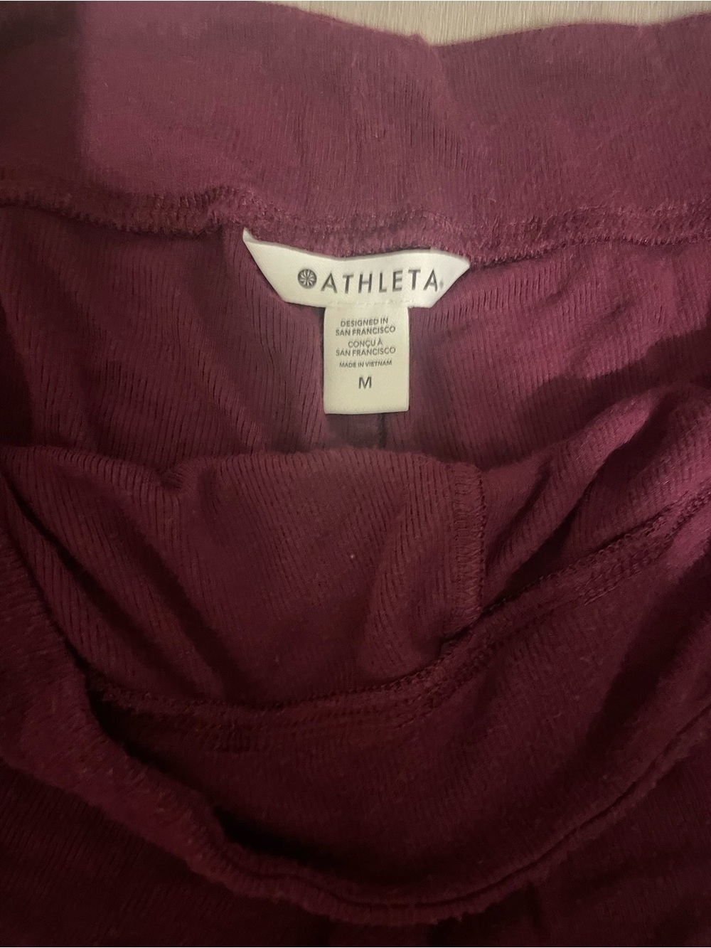 Athleta Maroon Lounge Shorts - Picture 2 of 2